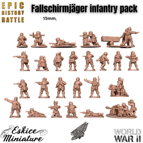 15mm Fallschirmjäger Infantry Pack zum Selbstbemalen