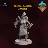 Weiblicher Zombie mit Kristallen - Tabletop Miniatur
