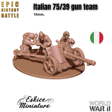 Italienische 75/39 Kanone Miniatur für WWII Tabletop-Spiele