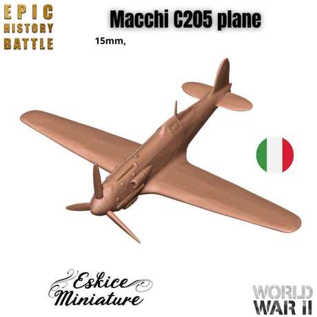 Macchi C.205 Jagdflugzeug Miniatur für italienische WWII Spiele