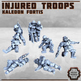 Kaledon Fortis - Verwundete Soldaten Miniaturen im 28mm-Maßstab