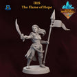 Iris - The Flame of Hope: Heroische Tabletop Miniatur mit Lanze und Säbel
