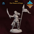 Iris - The Flame of Hope: Heroische Tabletop Miniatur mit Lanze und Säbel