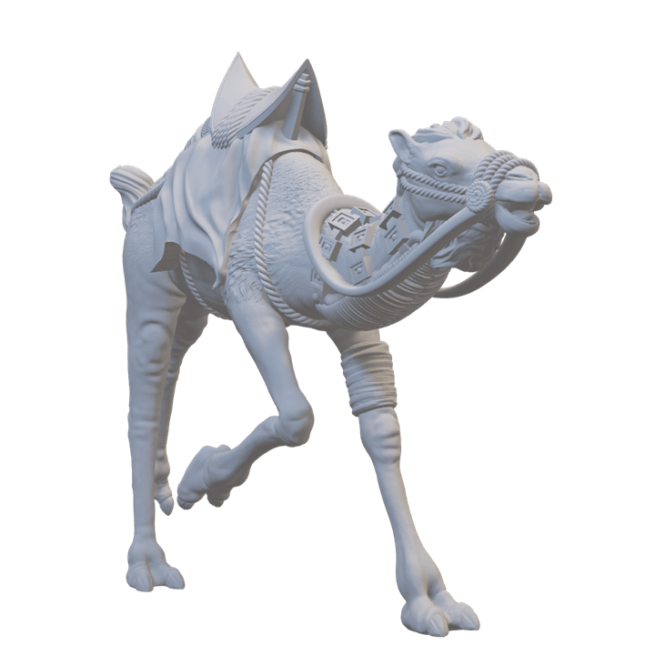 Kampfbereites Kamel für 3D-Drucker Tabletop Spielszenarien