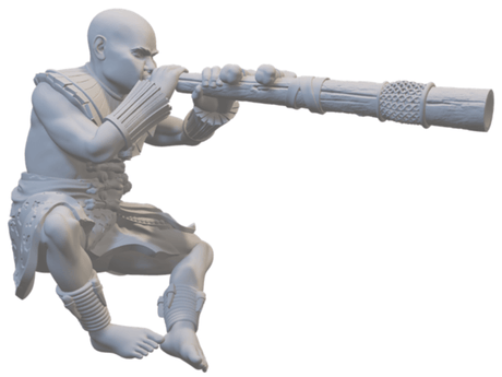3D-Drucker Figur eines Kamelreiters im Kampfanzug für Tabletop Spiele