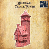 Mittelalterlicher Uhr Turm von Miniature Land im Detail