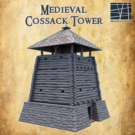 Detaillierter Wachturm aus Holz und Stein für immersive Szenarien
