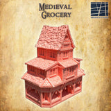 Mittelalterliches Lebensmittelhaus in 28 MM Maßstab für Tabletop-Spiele