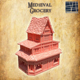 Authentisches mittelalterliches Lebensmittelhaus für Tabletop-Spiele