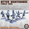 Bitter Nightshades Gang - Tabletop Miniaturenset: Dunkle Schurken in Aktion