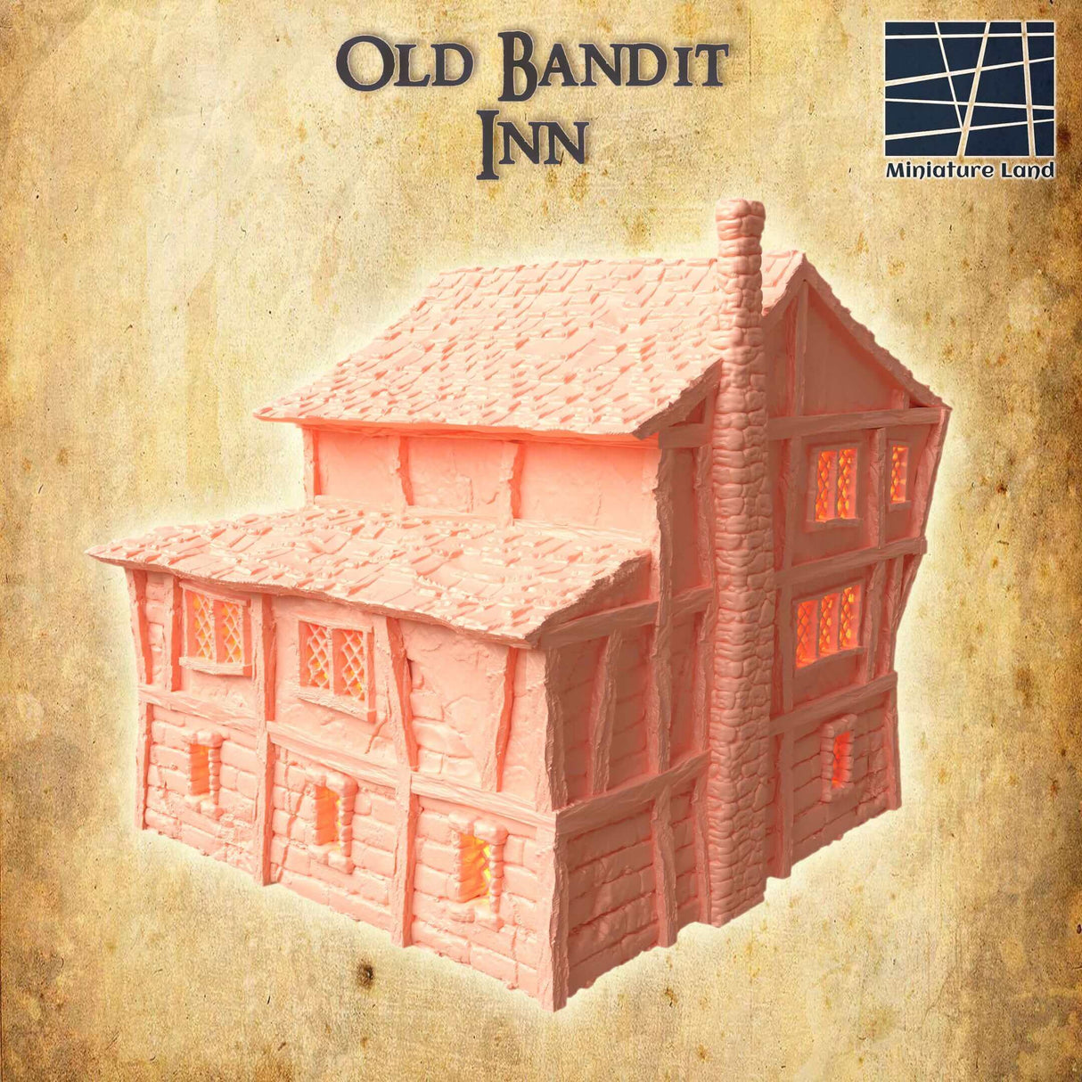 FDM-gedrucktes Altes Bandit Inn von Miniature Land