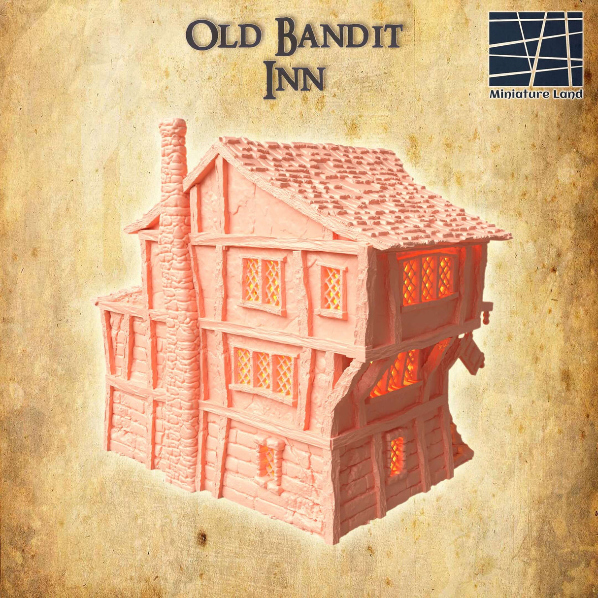 Altes Bandit Inn mit Abmessungen L217xB243xH208mm für Tabletop-Abenteuer
