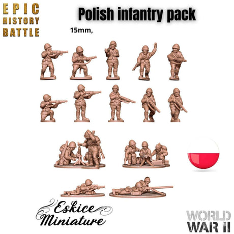 Polnisches Infanterie-Pack für WWII Tabletop-Spiele