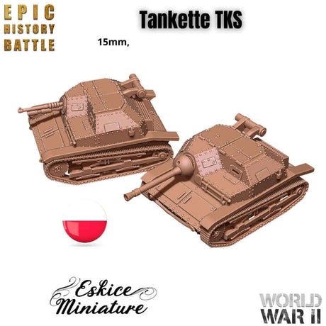 TKS Tanketten Miniatur-Set für polnische WWII Armee