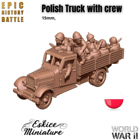Polnischer Transport LKW Miniatur für WWII Tabletop-Spiele