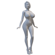 Detailreiche 3D-gedruckte Miniaturfigur, Frau 3 von 8, am Strand