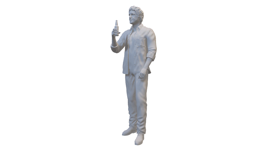 DIY Miniaturfigur mit Flasche für vielseitige Einsatzmöglichkeiten in Modellbau und Diorama-Projekten