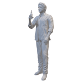 3D-gedruckte, handbemalbare Miniaturfigur eines Mannes mit Flasche, perfekt für Dioramas und Modellbau