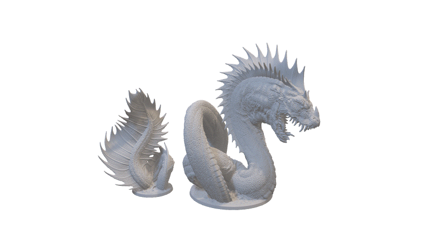 3D SLA gedruckte Riesen Seeschlange