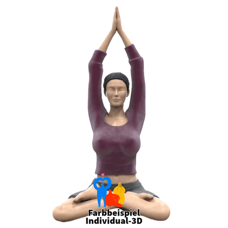 Yoga Übung im Schneidersitz - Modellbau Miniaturfigur