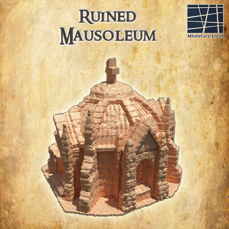 Detailansicht des zerstörten Mausoleums für Tabletop