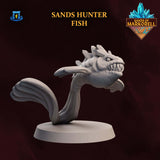 Mysteriöser Sandjägerfisch - 3D gedruckte Miniatur für D&D