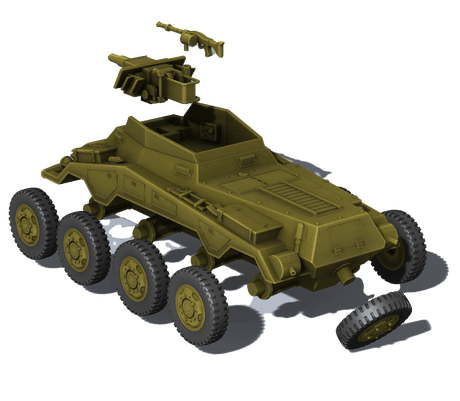 Sd.Kfz. 234/3 Stummel in Aktion Wargame Miniatur