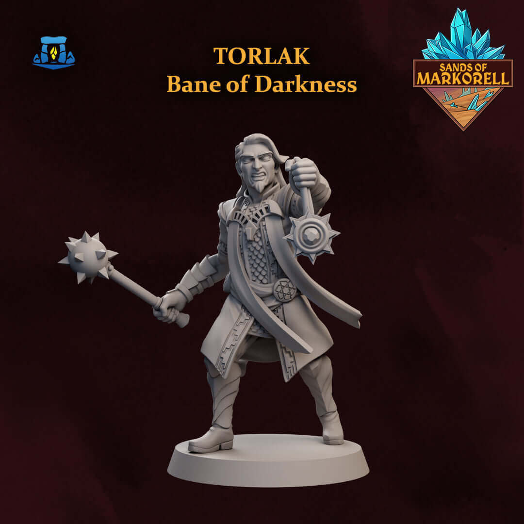 Torlak - Fluch der Dunkelheit: Tabletop Miniatur mit Keule und Amulett