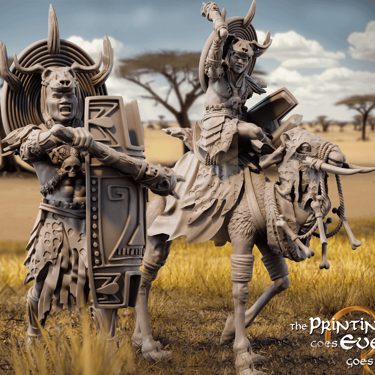 Chapter 38 - Detailreiche Tribal Warleader Set für Tabletop Spiele