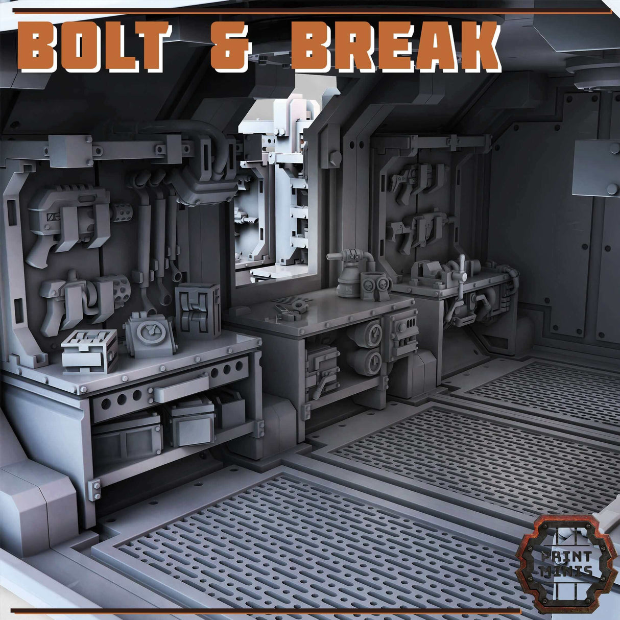 Bolt & Break - modularer Waffenhändler Container - Tabletop Miniatur