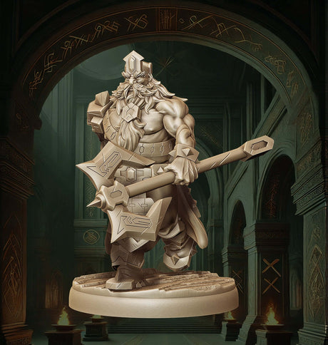 Zwergen-Krieger Miniatur für Tabletop-Spiele

