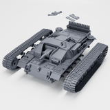 Sturmgeschütz III Ausf. D Modell mit abnehmbaren Teilen und Winterketten, detailgetreu gestaltet.