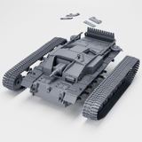 3D-Modell des Sturmgeschütz III Ausf. E mit abnehmbaren Teilen und Ketten, detailreich und realistisch.