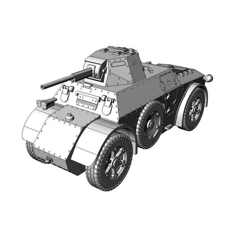 Autoblinda AB-41 Italienischer Panzerspähwagen WWII Modell