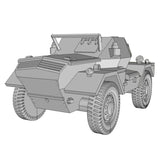 Daimler Dingo Mk II Modell 1:56, britisches WWII Spähfahrzeug, ideal für Tabletop Wargames.