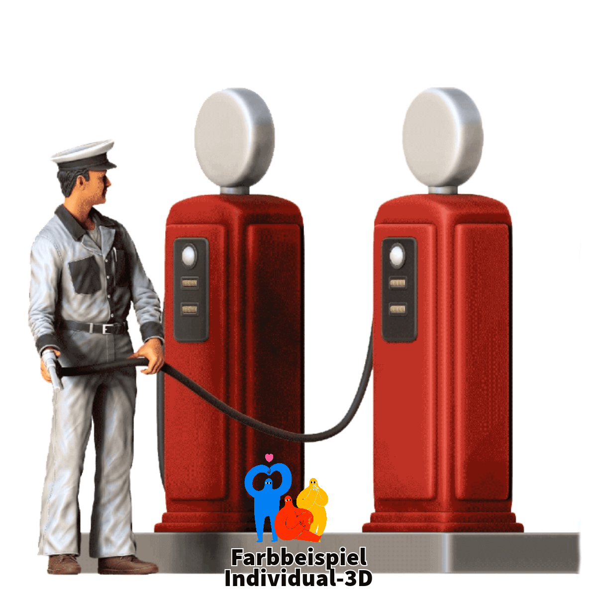 Retro Tankstelle Miniatur mit 50er Jahre Flair
