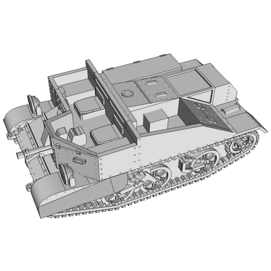 Bren Gun Carrier – britisches Kettenfahrzeug aus dem Zweiten Weltkrieg, von oben dargestellt.