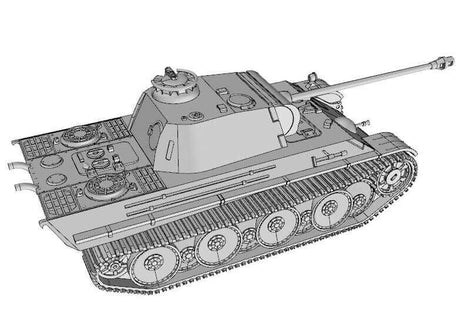 WWII Panther Panzer Miniaturmodell