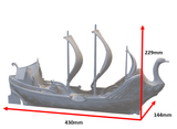 3D FDM gedrucktes Elfen Segelschiff zum Selbstbemalen