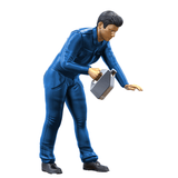 Detailreiche handbemalbare 3D-Druck Mechaniker-Figur für Diorama
