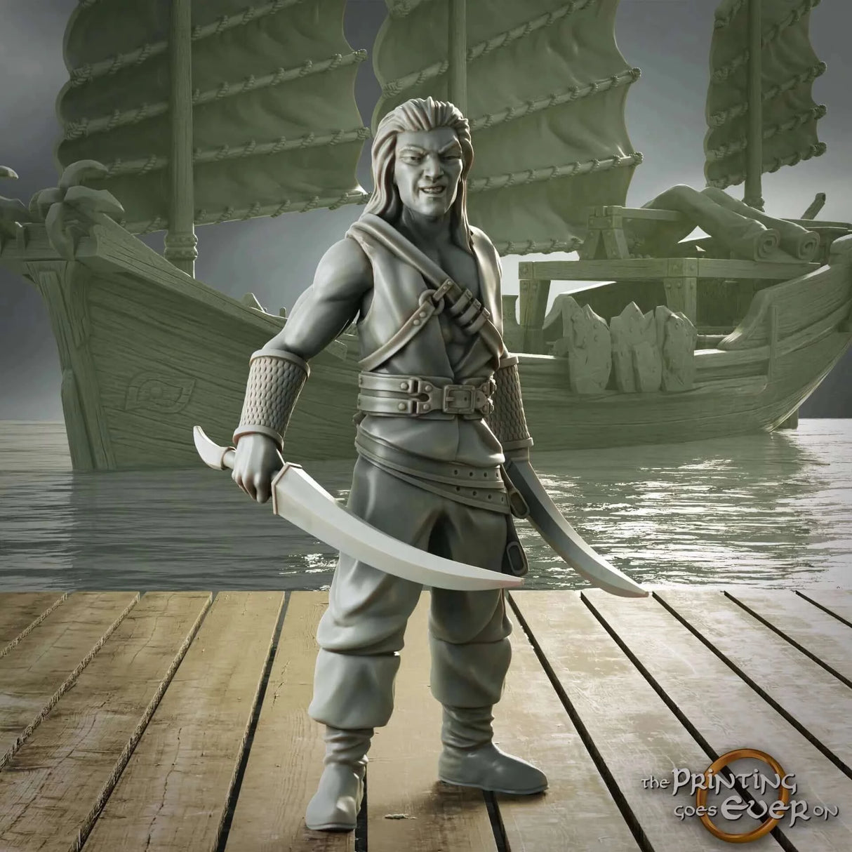 Pirate Skirmisher Miniatur - Wendige Tabletop Miniatur eines Piratenkämpfers