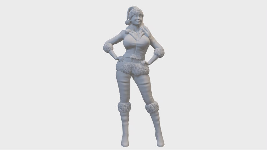 Weihnachtsfrau Modellbaudiorama - 3D SLA gedruckte Miniaturfigur zum Anpassen und Bemalen für Modellbau](Link zur Bildquelle 