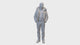 3D Miniaturfigur Mann in Winterjacke