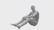 Man sitting in swimming trunks - miniature figure