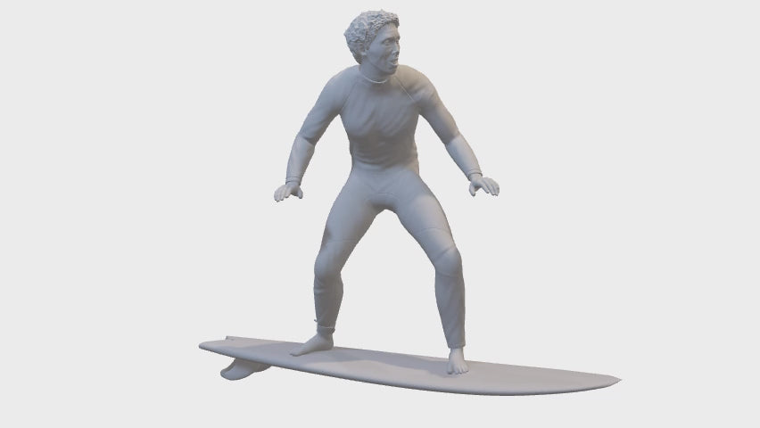 Surfer with Surfboard Miniature Figure 1/4