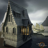 Detailreiches 3D-gedrucktes Tavernen-Gebäude für Piraten Tabletop-Spiele