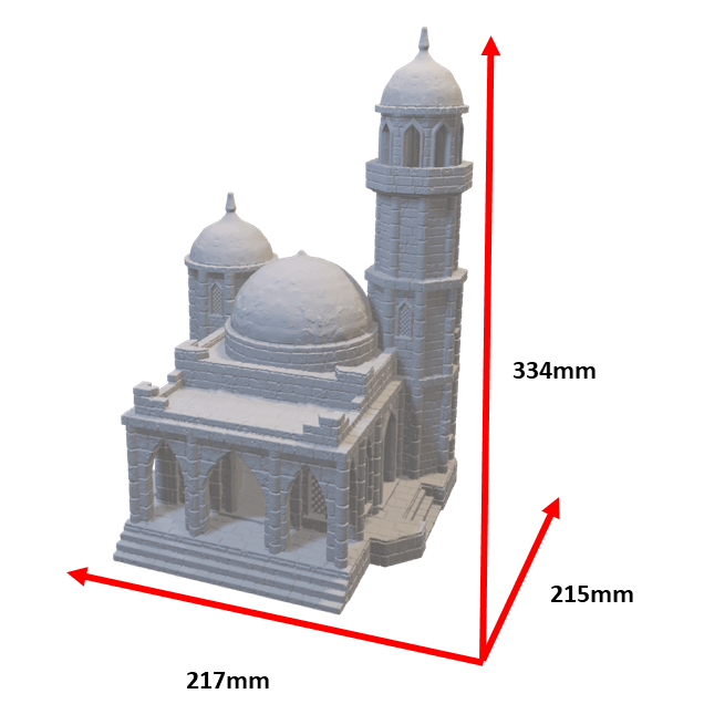 Kleine Wüstenmoschee in 28 MM Maßstab für Tabletop-Spiele