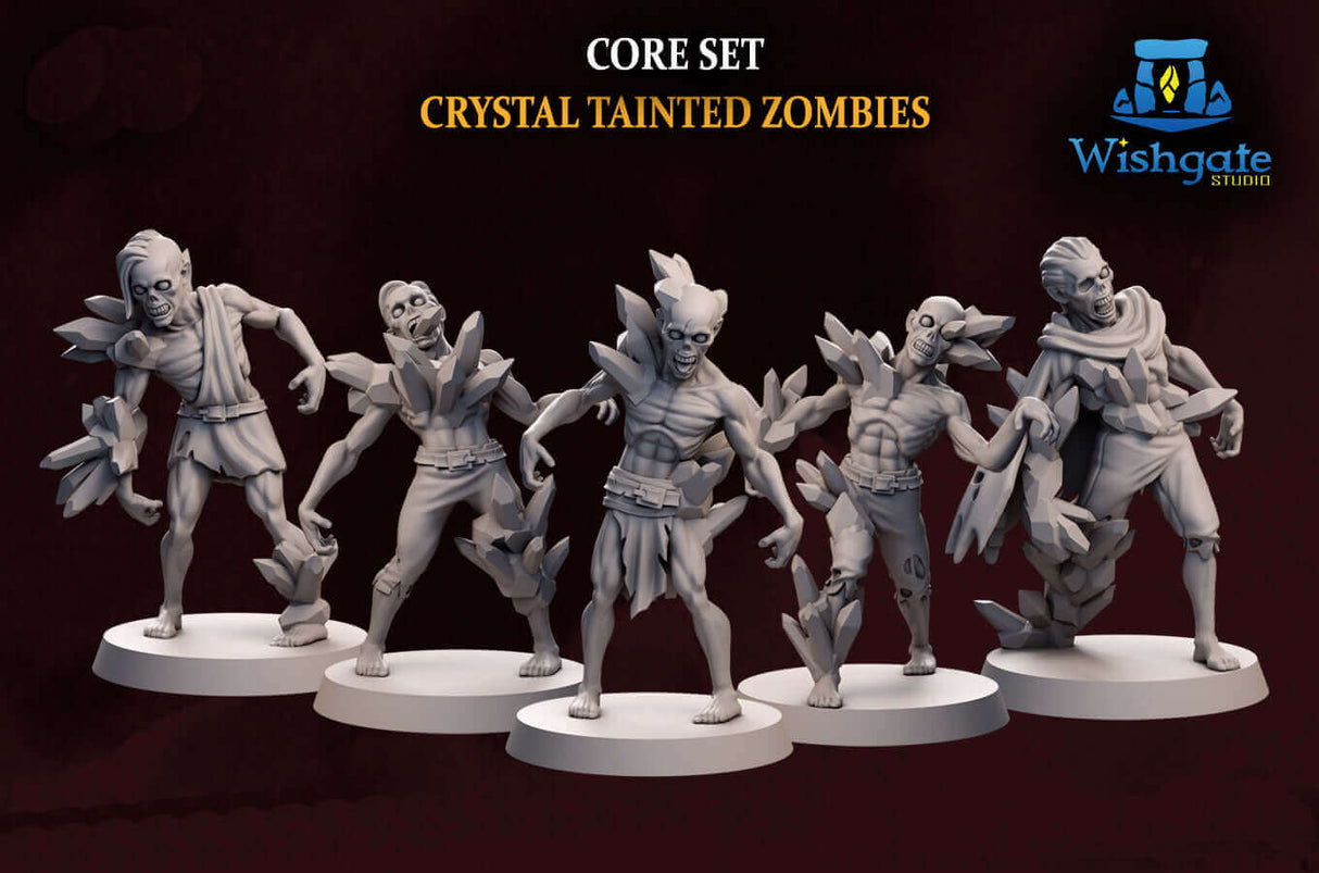 Kristallbestückte Zombies - Gruselige Miniaturgruppe für D&D