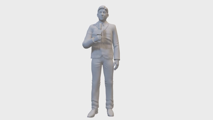 Figurine miniature journaliste