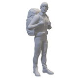 Bergsteiger oder Wanderer 3D Miniatur Figur